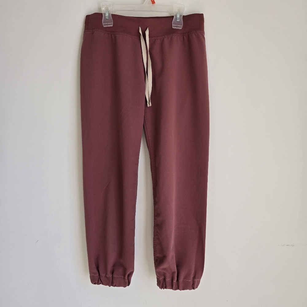Figs Mauve Joggers with Comfortable Fit and Elastic Waistband